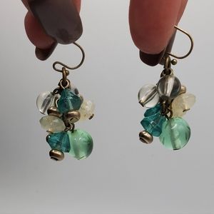 Blue and Green Earrings